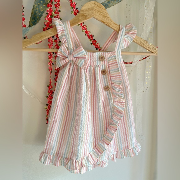 Good Lad Other - Pastel Striped Ruffle Dress – 18M (NWT!)